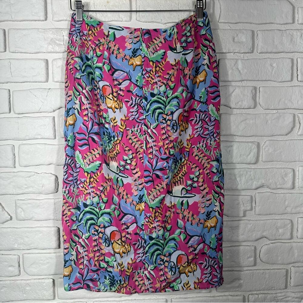 J. Mclaughlin Blakely Tropical Floral Pencil Skirt Size 6 - Picture 7 of 12